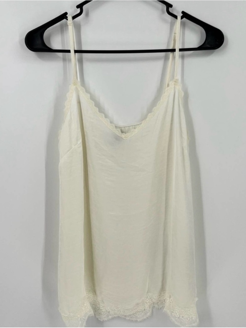 Aerie Cream Lace Trim Cami - Size L